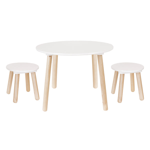 Kindertafel- en Krukset - Wit 01