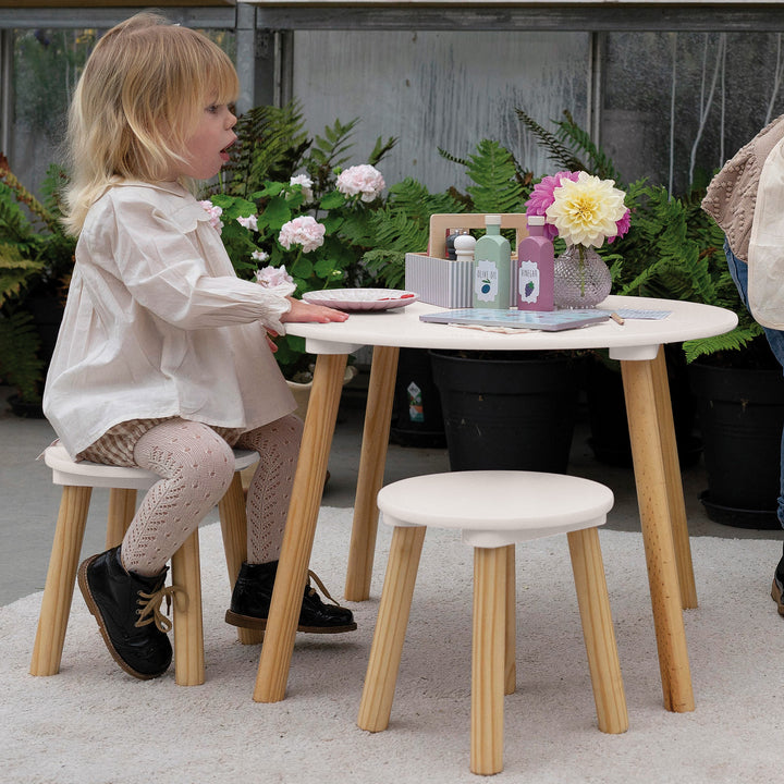 Kindertafel- en Krukset - Wit 02