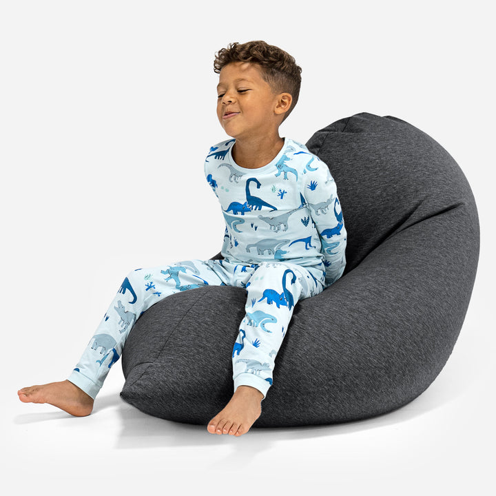 Kinderzitzak Tall 2-6 jaar oud - Stretchy Katoen Graphite 01