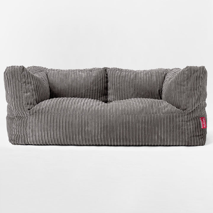 Albert' 2-zitsbank Zitzak - Corduroy Graphite Grijs 01