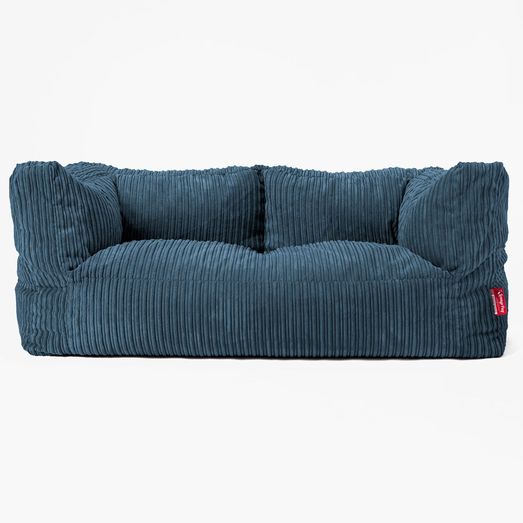 The Albert' 2-zitsbank Zitzak - Corduroy Marineblauw 01
