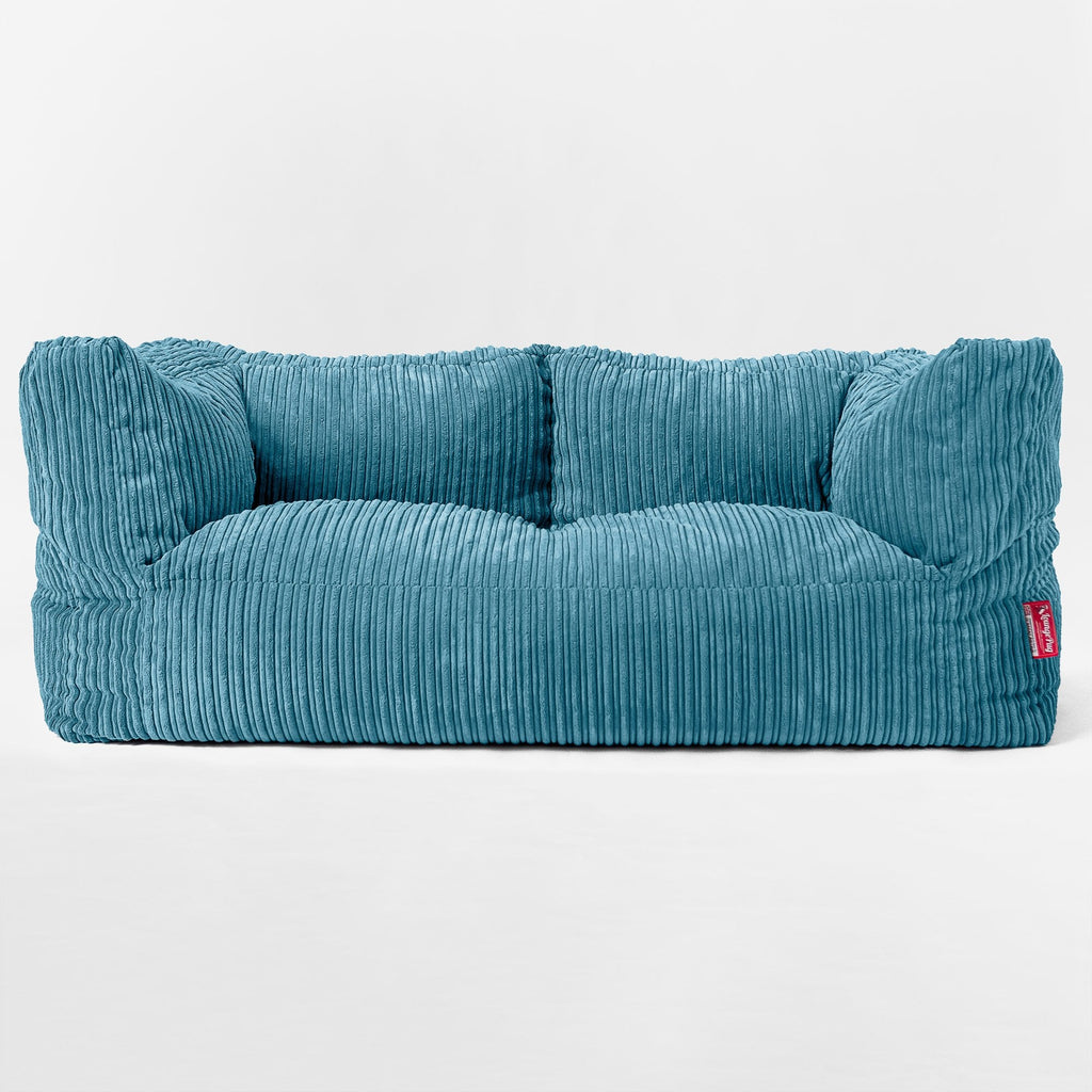 'The Albert' 2-zitsbank Zitzak - Corduroy Petrol 01