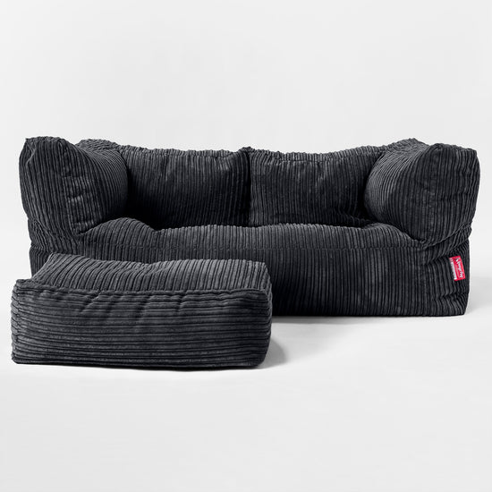 Albert' 2-zitsbank Zitzak - Corduroy Zwart 02