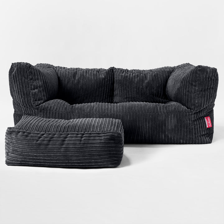 Albert' 2-zitsbank Zitzak - Corduroy Zwart 02