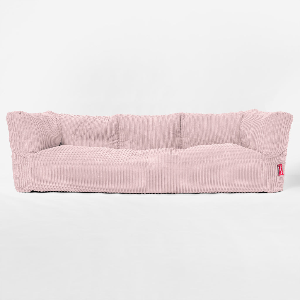 The Albert' 3-zitsbank Zitzak - Corduroy Blozen Roze 01