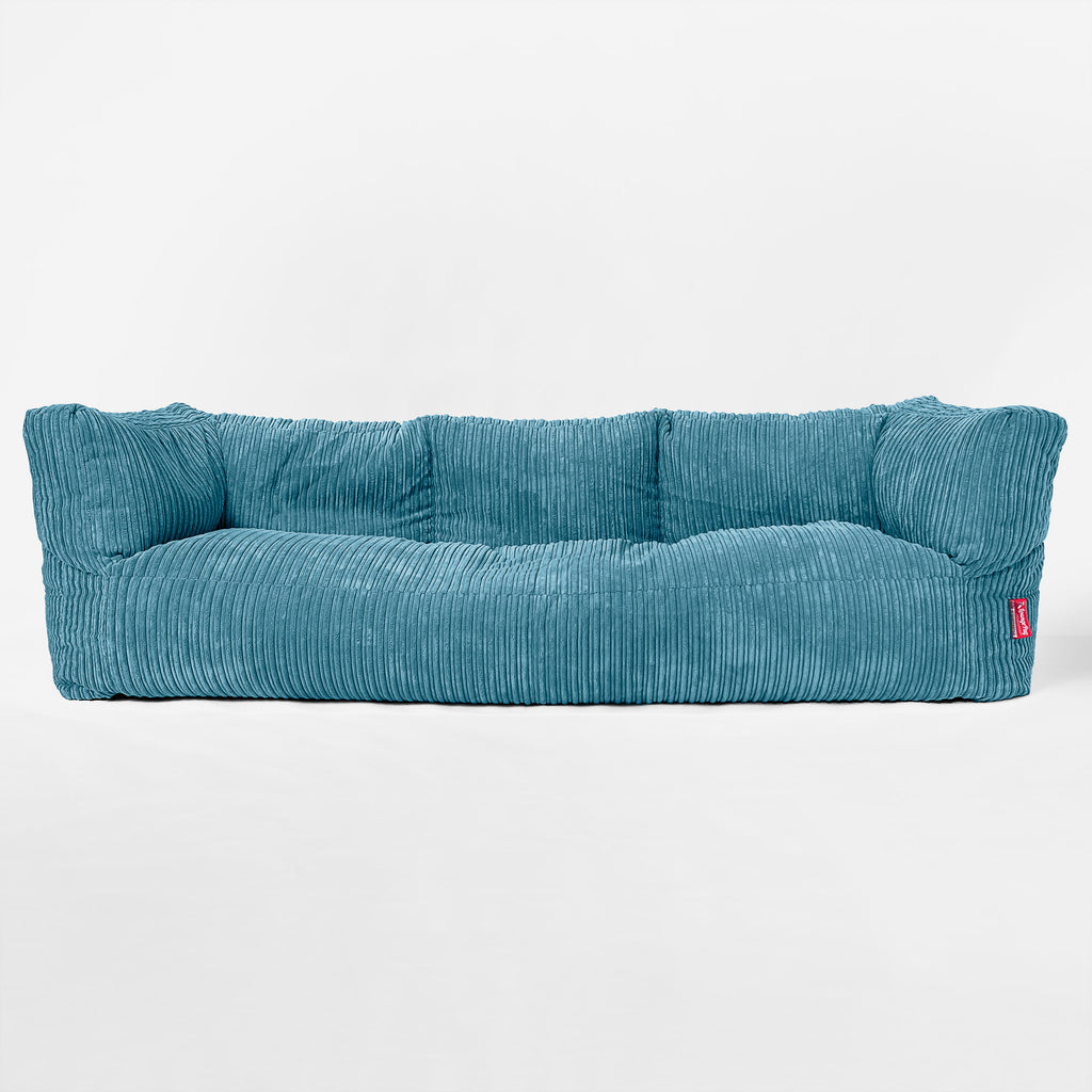 'The Albert' 3-zitsbank Zitzak - Corduroy Petrol 01