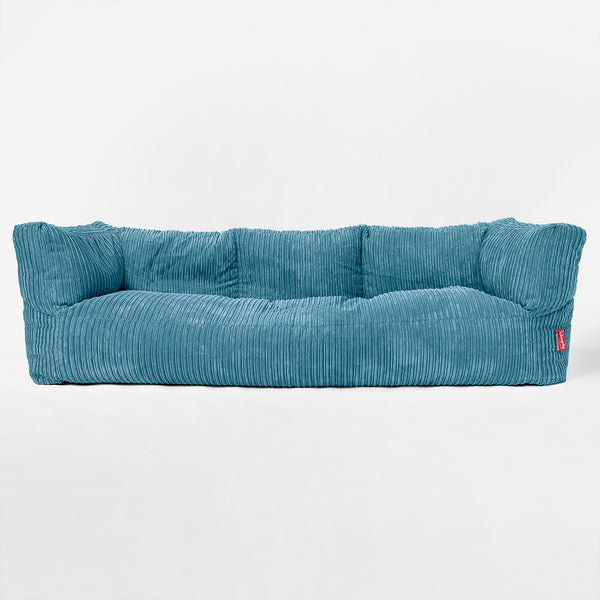 'The Albert' 3-zitsbank Zitzak - Corduroy Petrol 01