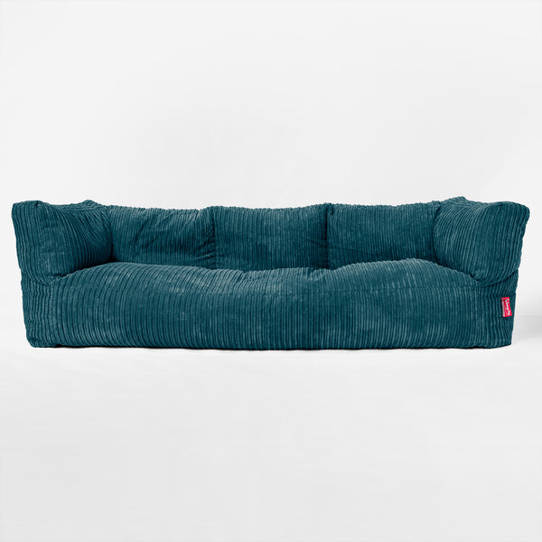 'The Albert' 3-zitsbank Zitzak - Corduroy Teal 01