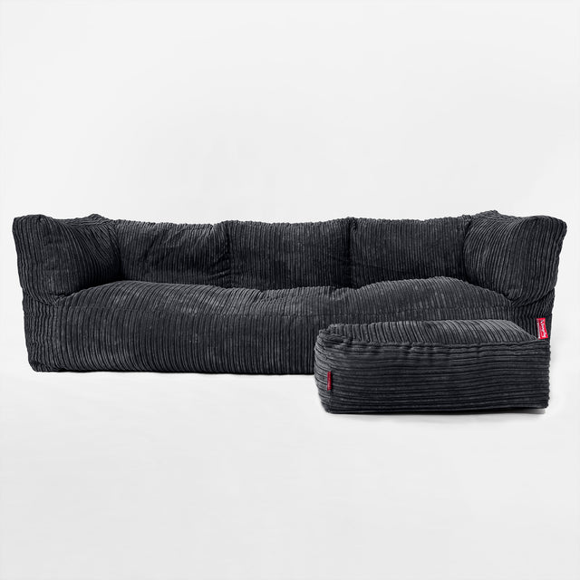Albert' 3-zitsbank Zitzak - Corduroy Zwart 02