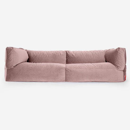 Albert 3-zitsbank Zitzak - Fluweel Roze 01