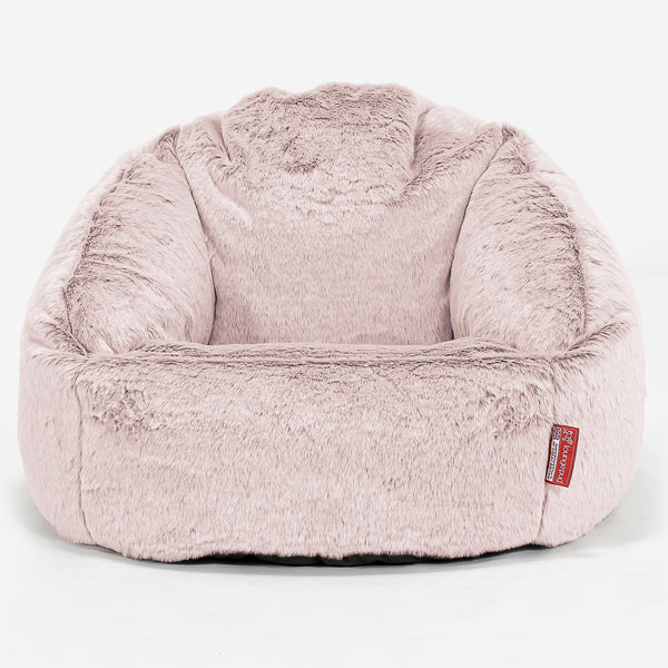 Zitzakstoel Bubble - Nepkonijnenbont Stoffig Roze 01
