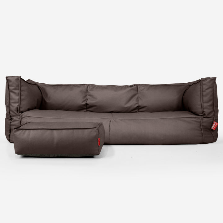 Lounge Pug Zitzak Gaming Stoel Veganistisch Leer Zwart- Big Bertha Lounge Pug Zitzak Gaming Stoel Veganistisch Leer Zwart- Big Bertha
