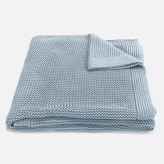 Bank Sierdeken - 100% Katoenen Ellos Mistig Blauw 01