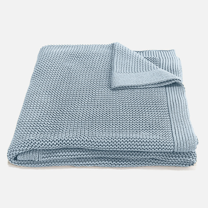 Bank Sierdeken - 100% Katoenen Ellos Mistig Blauw 01