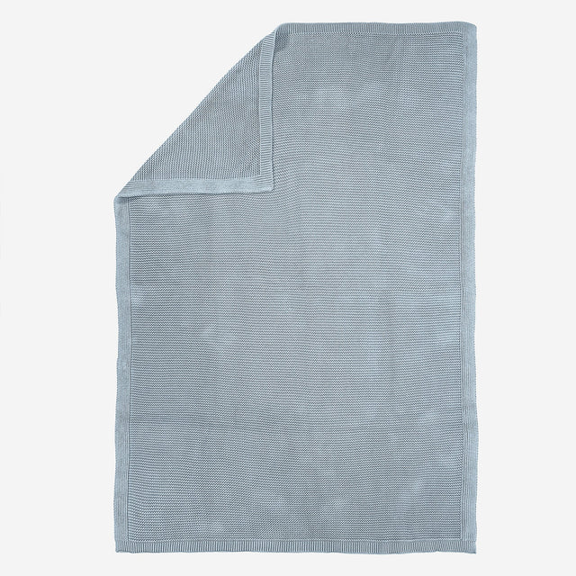 Bank Sierdeken - 100% Katoenen Ellos Mistig Blauw 03