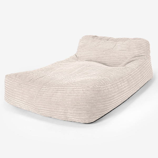 Chaise Longue Zitzak, Dubbele - Corduroy Ivoor 01
