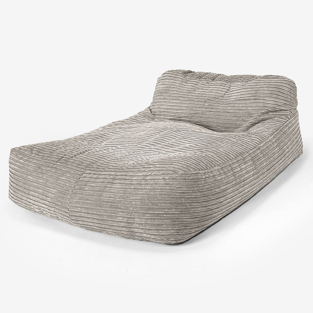 Chaise Longue Zitzak, Dubbele - Corduroy Mink 01