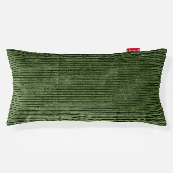 Gigantische Kussenhoes 40 x 80cm - Corduroy Bosgroen 01