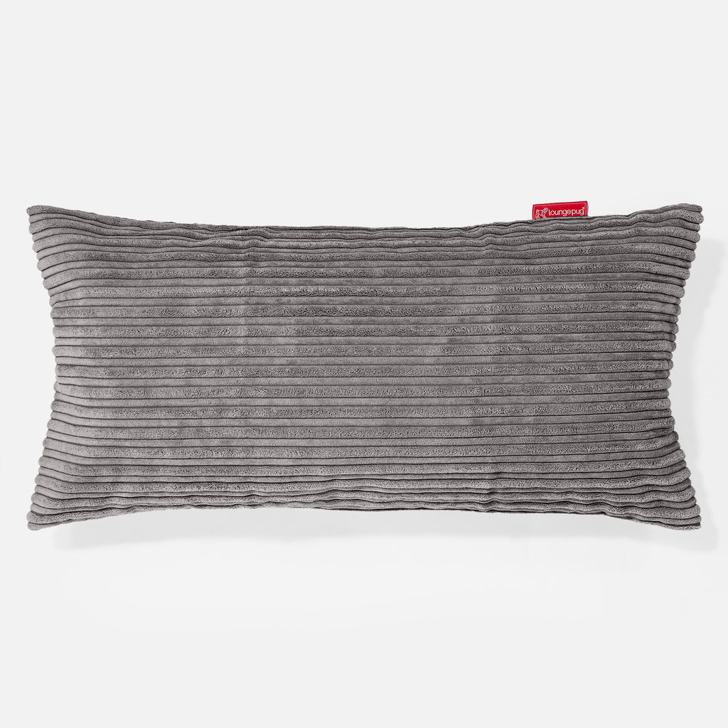 CloudSac 50 Gigantische Kussen met Vezel-latex Vlokvulling 40 x 80cm - Corduroy Graphite Grijs 01