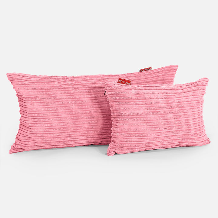 CloudSac 50 Gigantische Kussen met Vezel-latex Vlokvulling 40 x 80cm - Corduroy Koraal 03