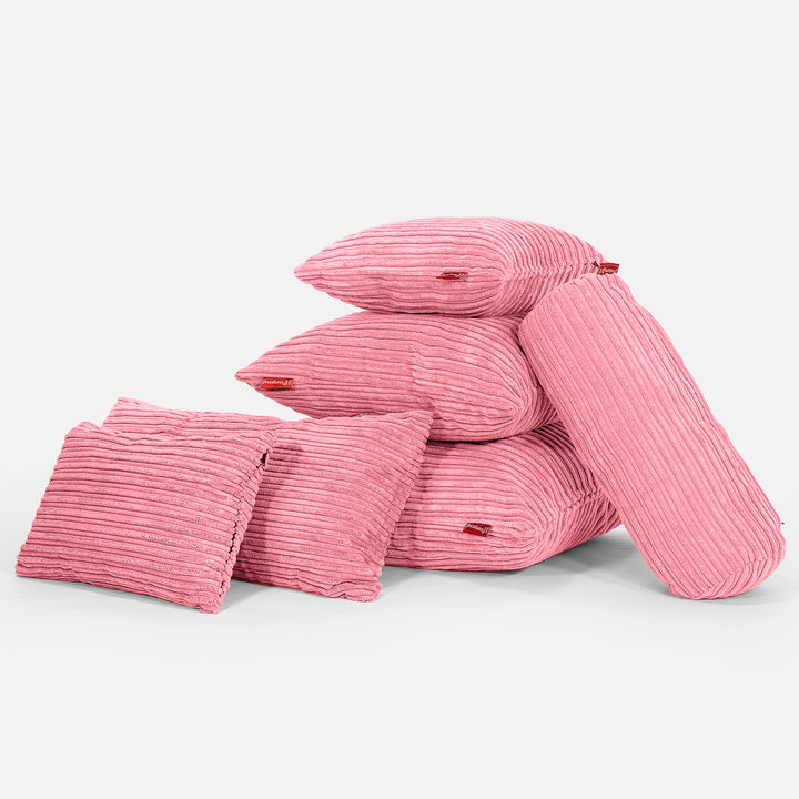 CloudSac 50 Gigantische Kussen met Vezel-latex Vlokvulling 40 x 80cm - Corduroy Koraal 04