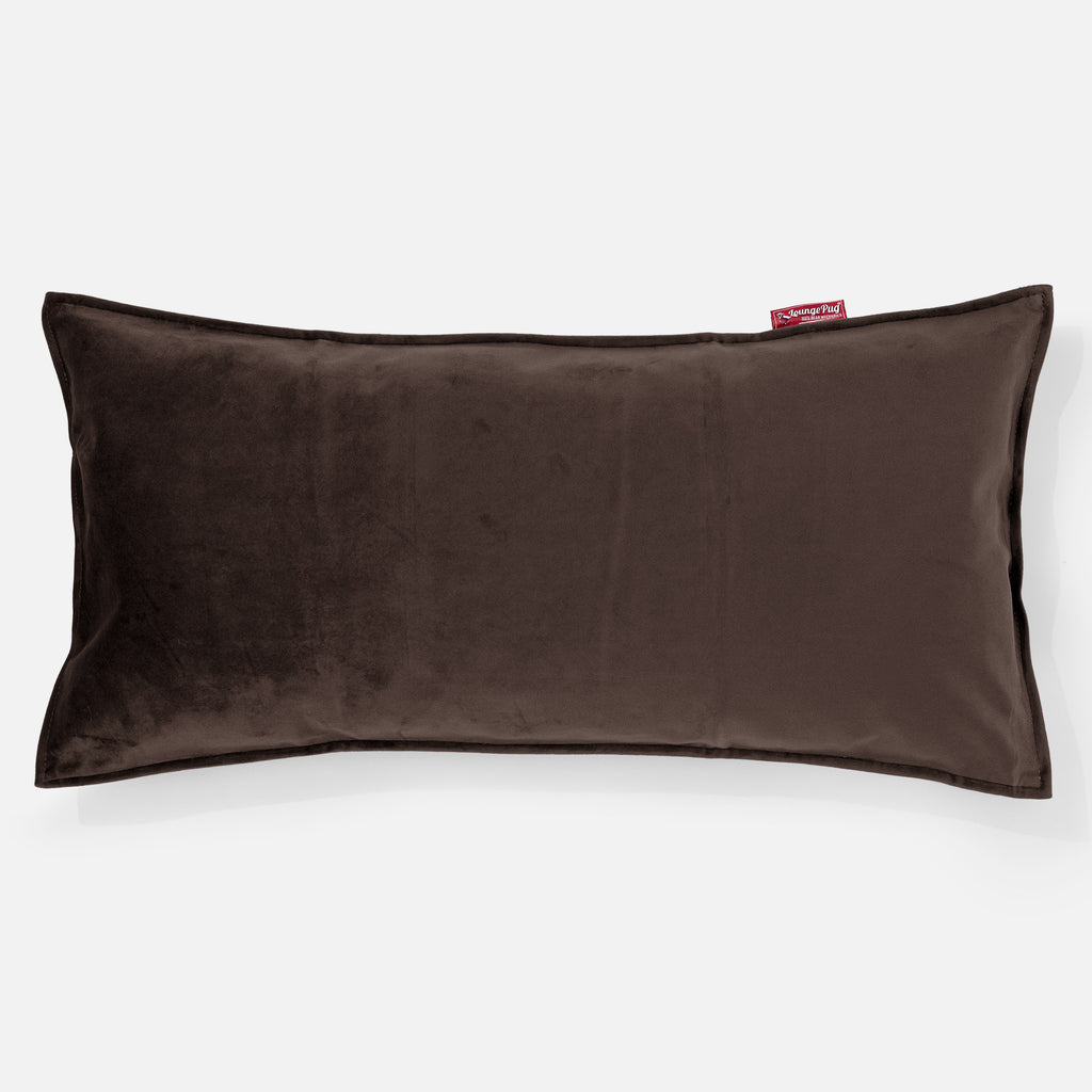 CloudSac 50 Gigantische Kussen met Vezel-latex Vlokvulling 40 x 80cm - Fluweel Espresso 01