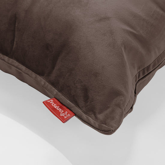 CloudSac 50 Gigantische Kussen met Vezel-latex Vlokvulling 40 x 80cm - Fluweel Espresso 02