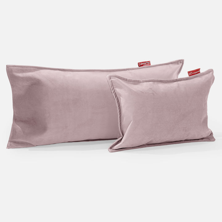 CloudSac 50 Gigantische Kussen met Vezel-latex Vlokvulling 40 x 80cm - Fluweel Roze 03