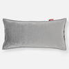 CloudSac 50 Gigantische Kussen met Vezel-latex Vlokvulling 40 x 80cm - Fluweel Zilver 01
