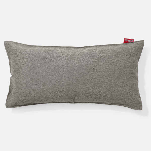 CloudSac 50 Gigantische Kussen met Vezel-latex Vlokvulling 40 x 80cm - Interalli Wol Zilver 01
