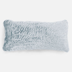 Gigantische Langwerpige Kussenhoes 40 x 70cm - Nepkonijnenbont Stoffig Blauw