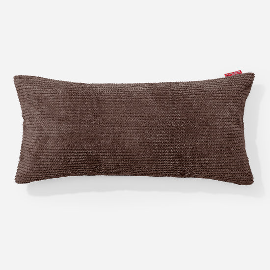CloudSac 50 Gigantische Kussen met Vezel-latex Vlokvulling 40 x 80cm - Pompom Chocolade 01