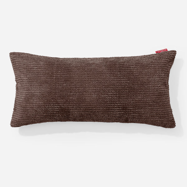 CloudSac 50 Gigantische Kussen met Vezel-latex Vlokvulling 40 x 80cm - Pompom Chocolade 01
