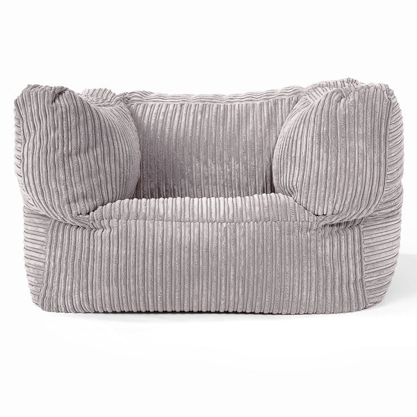 Albert Zitzak Fauteuil - Corduroy Aluminium Zilver 01