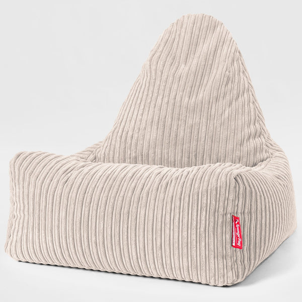 Scandinavische Loungezitzakstoel - Corduroy Ivoor 01