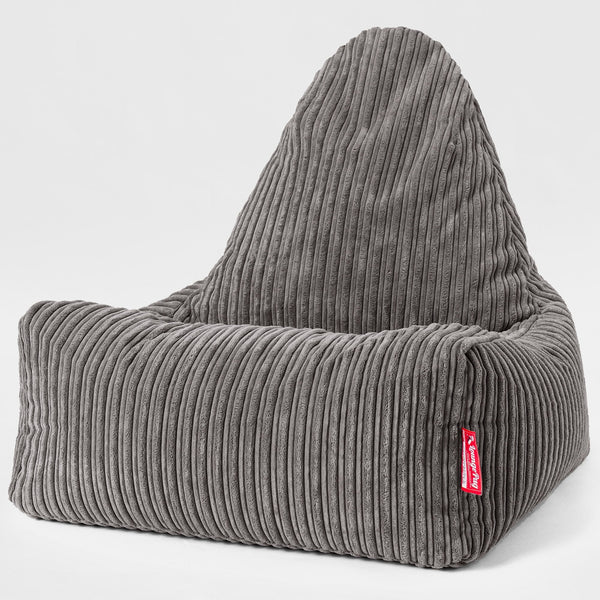 Scandinavische Loungezitzakstoel - Corduroy Graphite Grijs 01