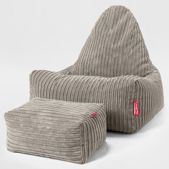 Scandinavische Loungezitzakstoel - Corduroy Mink 02