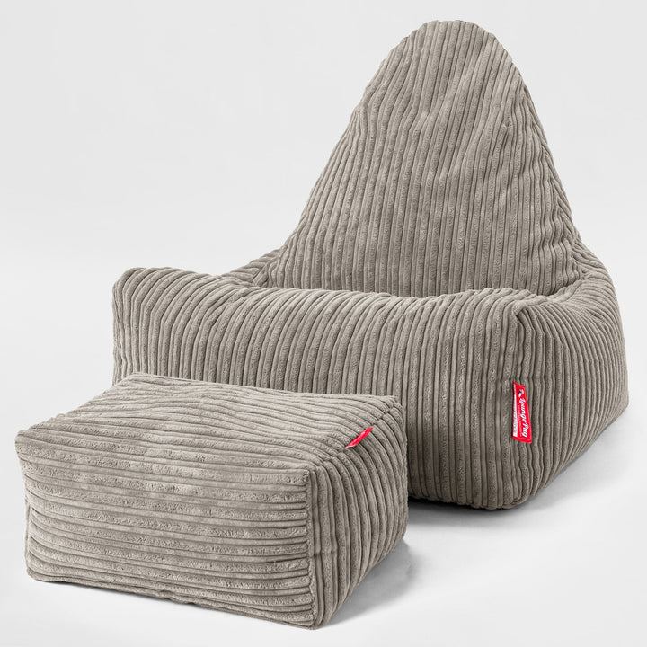 Scandinavische Loungezitzakstoel - Corduroy Mink 02