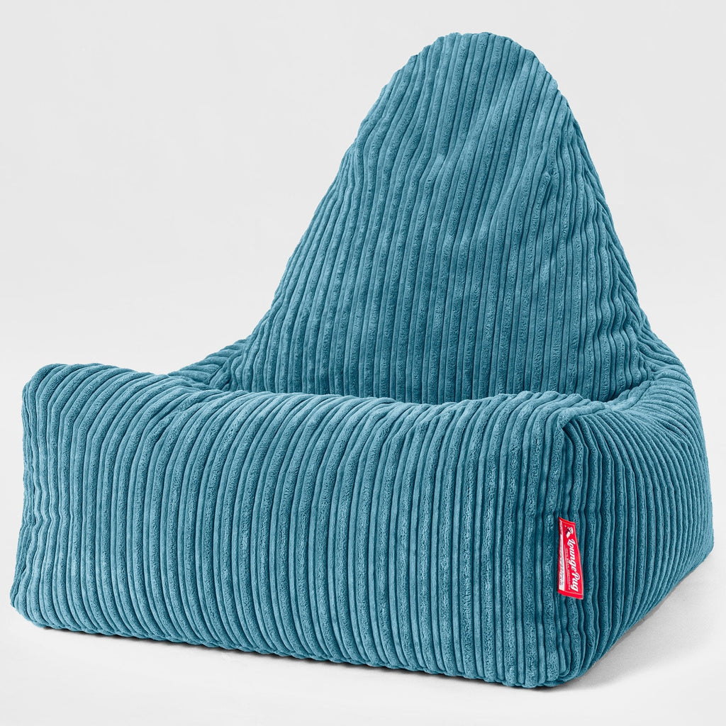 Scandinavische Loungezitzakstoel - Corduroy Petrol 01