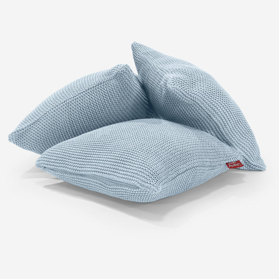 Kussen 47 x 47cm - 100% Katoenen Ellos Mistig Blauw 03