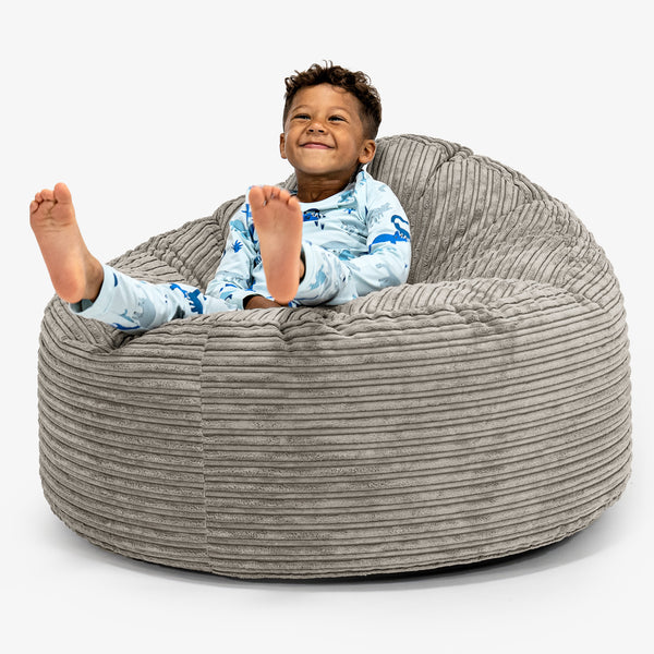 Enorme Snuggle-kinderzitzak 3-8 jaar oud - Corduroy Mink 01