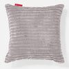 Extra Grote Kussenhoes 70 x 70cm - Corduroy Aluminium Zilver 01