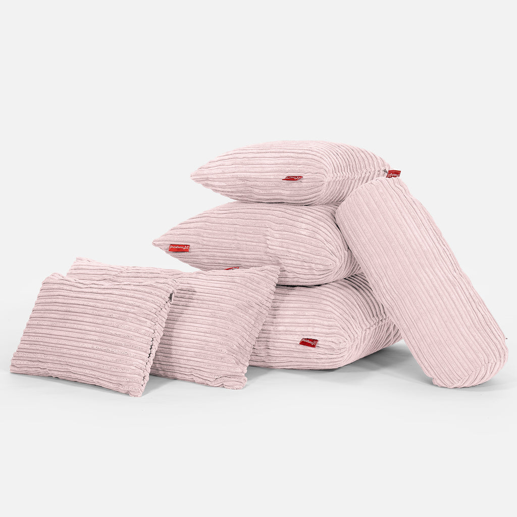 Extra Grote Kussen 70 x 70cm - Corduroy Blozen Roze 04