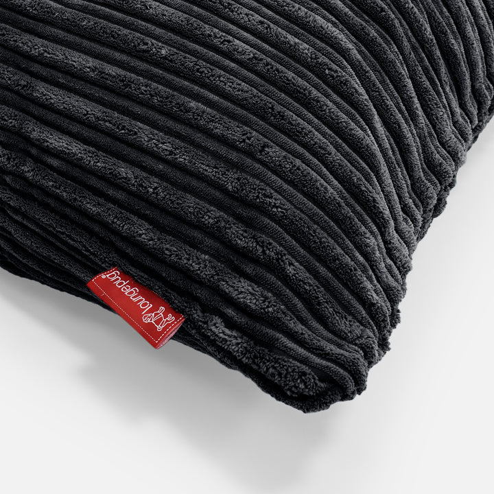 Extra Grote Kussen 70 x 70cm - Corduroy Zwart 03