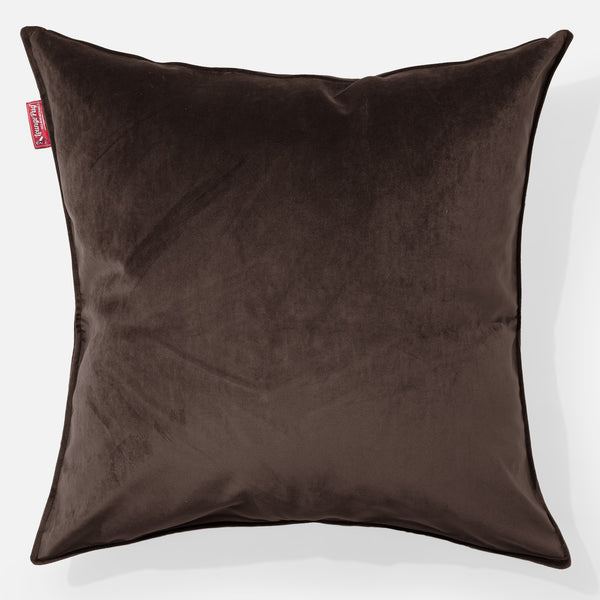 Extra Grote Kussen 70 x 70cm - Fluweel Espresso 01
