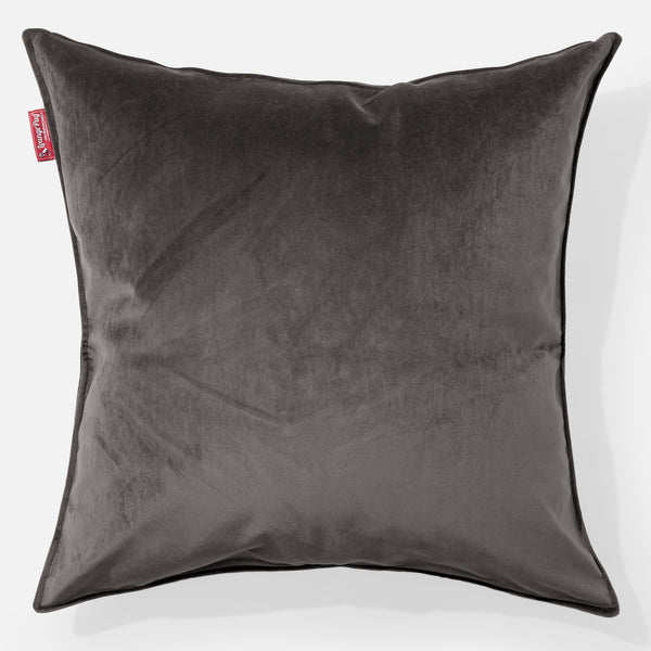 Extra Grote Kussen 70 x 70cm - Fluweel Graphite grijs 01