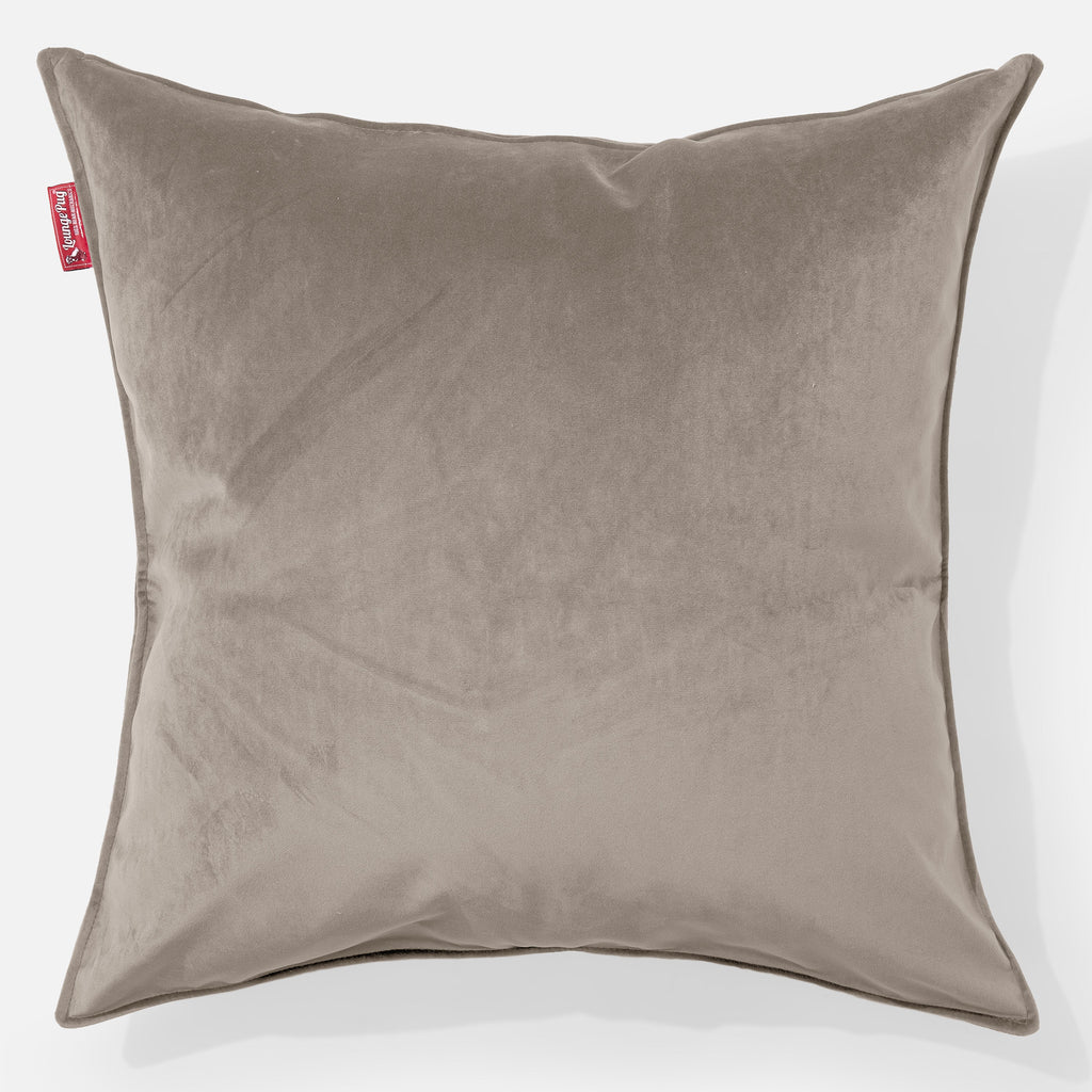 Extra Grote Kussen 70 x 70cm - Fluweel Mink 01