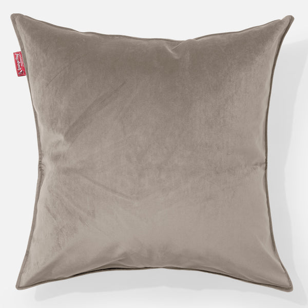 Extra Grote Kussen 70 x 70cm - Fluweel Mink 01
