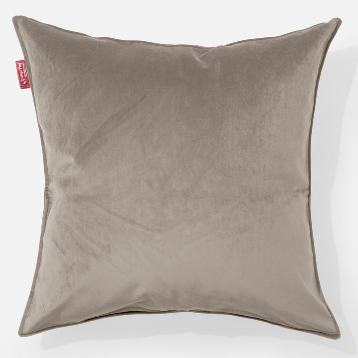 Extra Grote Kussen 70 x 70cm - Fluweel Mink 01