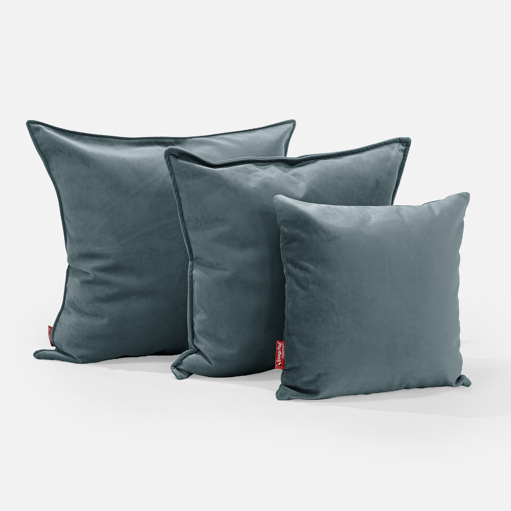 Extra Grote Kussen 70 x 70cm - Fluweel Petrol 02